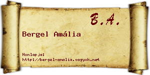 Bergel Amália névjegykártya