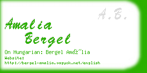 amalia bergel business card
